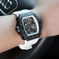 TSAR BOMBA Luxury Automatic Mechanical Watches For Men - Japanese Movement Sapphire Glass - 50M Waterproof Men's Watch - Square Wrist Watches Silicone Band Luminous Elegant Gifts for Men