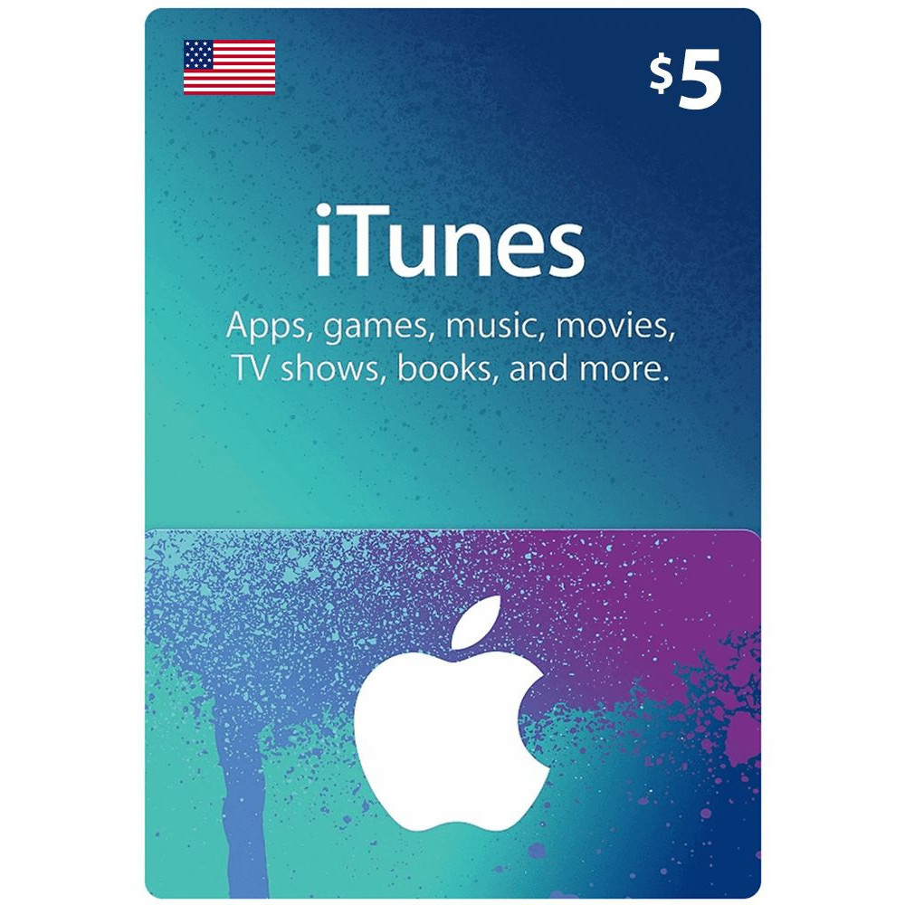 App Store & iTunes USD 5 USA Region Instant E-mail Delivery