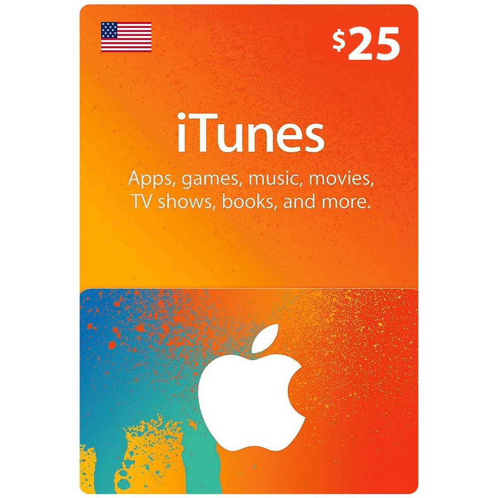 App Store & iTunes USD 25 USA Region Instant E-mail Delivery