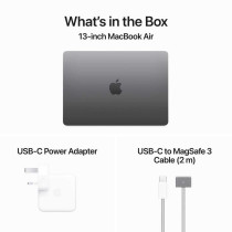 Apple MacBook Air 13 inch 2024 Space Gray, M3 with 8core CPU, 16GB RAM, 256GB SSD, 8core GPU, MC8G4, English Keyboard 1 Year Warranty