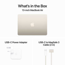 Apple MacBook Air 13 inch 2024 Starlight, M3 with 8core CPU, 16GB RAM, 256GB SSD, 8core GPU, MC8J4, English Keyboard 1 Year Warranty