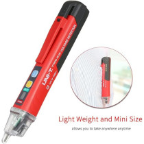 UNI-T Portable Non contact AC Voltage Tester Pen Shaped V-Alert Detector with Sound and Light Alarm, LED Flashlight for Safety