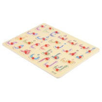 28-Piece Arabic Alphabets Shape Pegged Puzzle Set