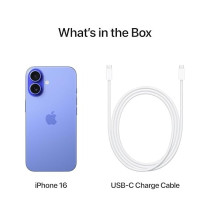 Apple iPhone 16, 5G, Ultramarine 128 GB, 6.1 Inch Display, International Version
