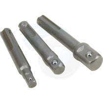 Tolsen SDS-PLUS Adaptor Set, Silver, 3PCS, 1/4 Inch, 3/8 Inch, 1/2 Inch, Model 77865