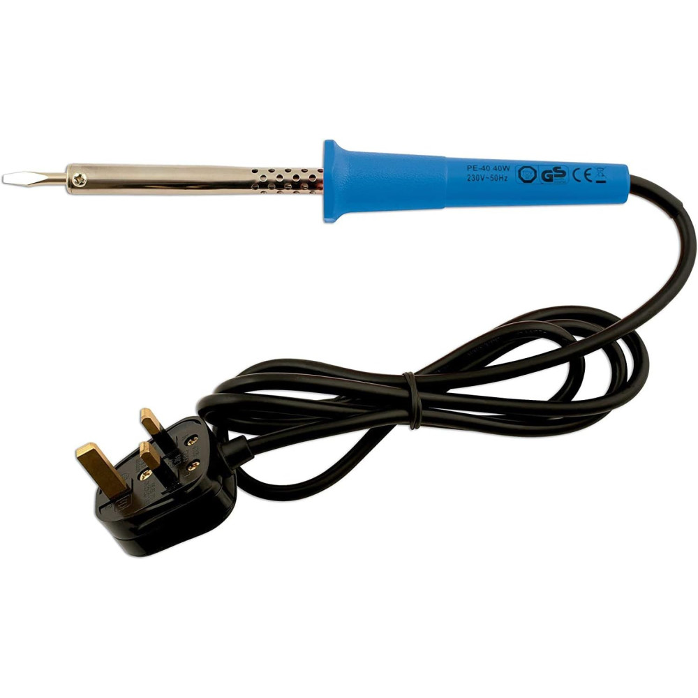 Generic ATH 40W Soldering Iron with Pointed Tip and Soldering Wire