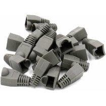 Abbasali 100 Pcs Soft Plastic CAT5E CAT6 Ethernet RJ45 Cable Cap Connectors, Grey, Strain Relief Boots