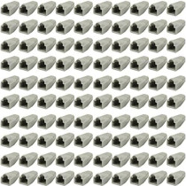 Abbasali 100 Pcs Soft Plastic CAT5E CAT6 Ethernet RJ45 Cable Cap Connectors, Grey, Strain Relief Boots