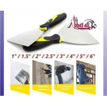 Abbasali 3 Types of Scrapers for Home And Office Maintenance, Includes Paint Scraper, 4pcs Putty Metal Scraper Set And 10-inch Scraper