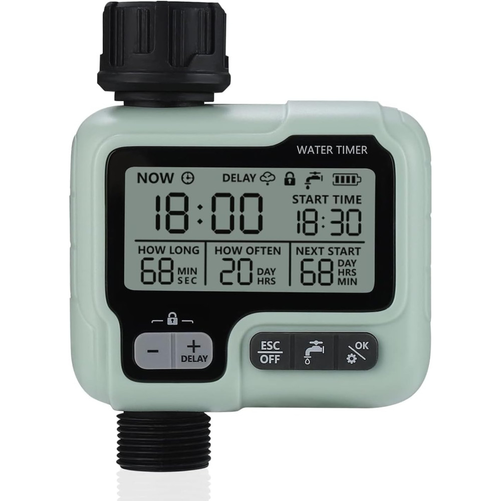 Abbasali Water Timer Digital, Programmable Irrigation Sprinkler Timer for Efficient Watering