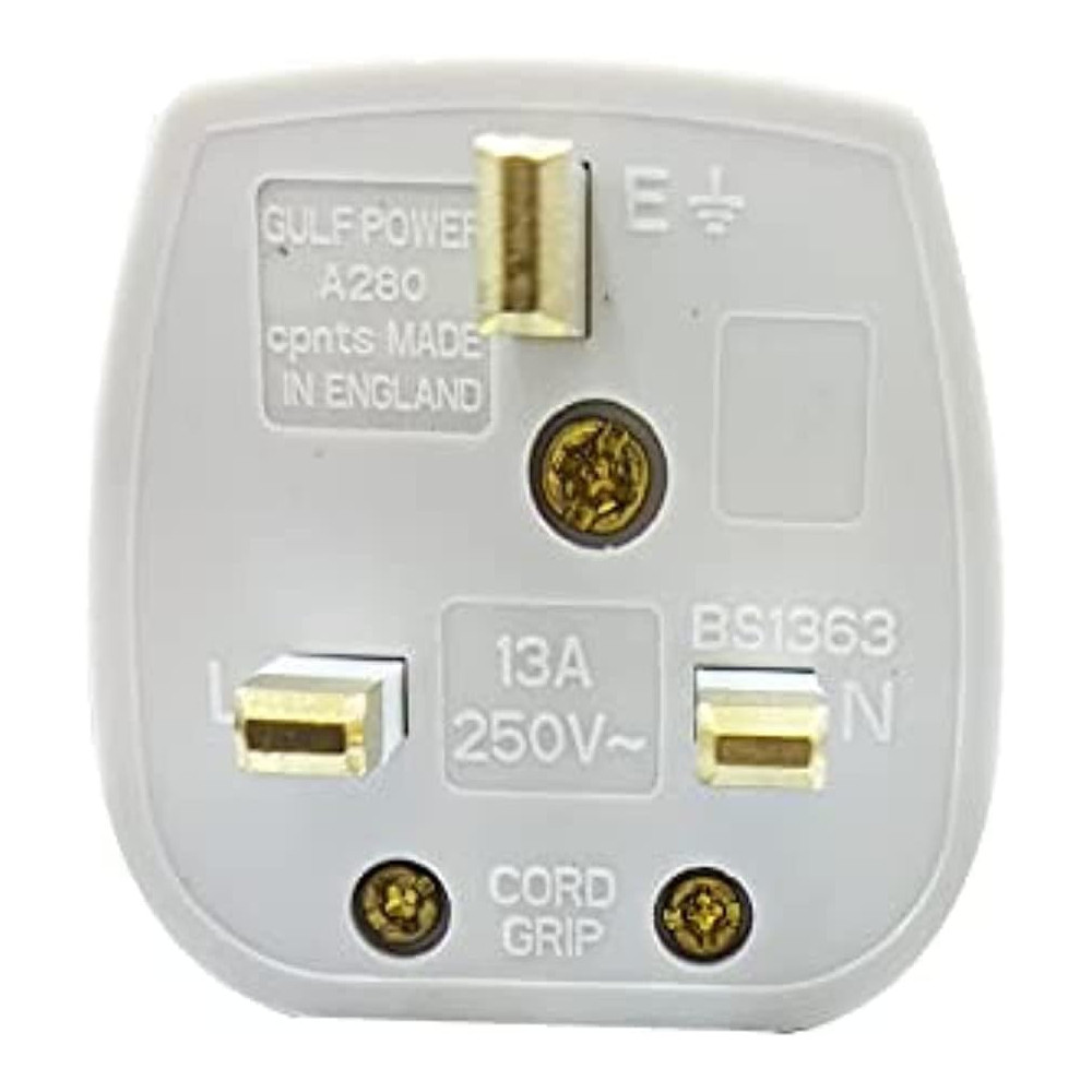 Rexton 13A 3 Pin Plug Top UK Standard, Fitted 13A Fuse for Safety