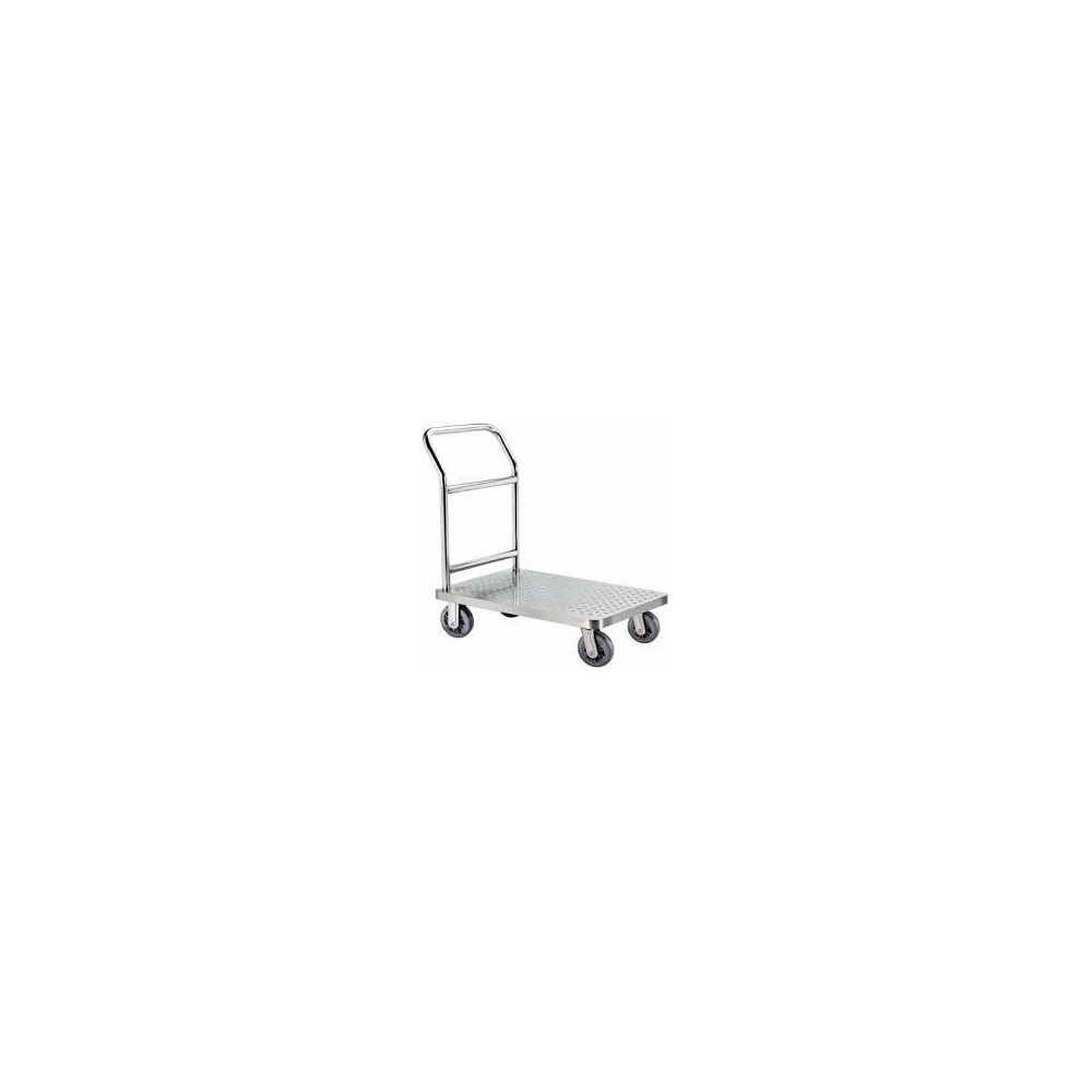 Abbasali Platform Truck, Heavy Duty Industrial Cart with 4 Wheels, Stainless Steel Push Cart