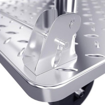 Abbasali Platform Truck, Heavy Duty Industrial Cart with 4 Wheels, Stainless Steel Push Cart