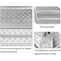 Abbasali Platform Truck, Heavy Duty Industrial Cart with 4 Wheels, Stainless Steel Push Cart