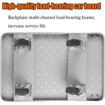 Abbasali Platform Truck, Heavy Duty Industrial Cart with 4 Wheels, Stainless Steel Push Cart