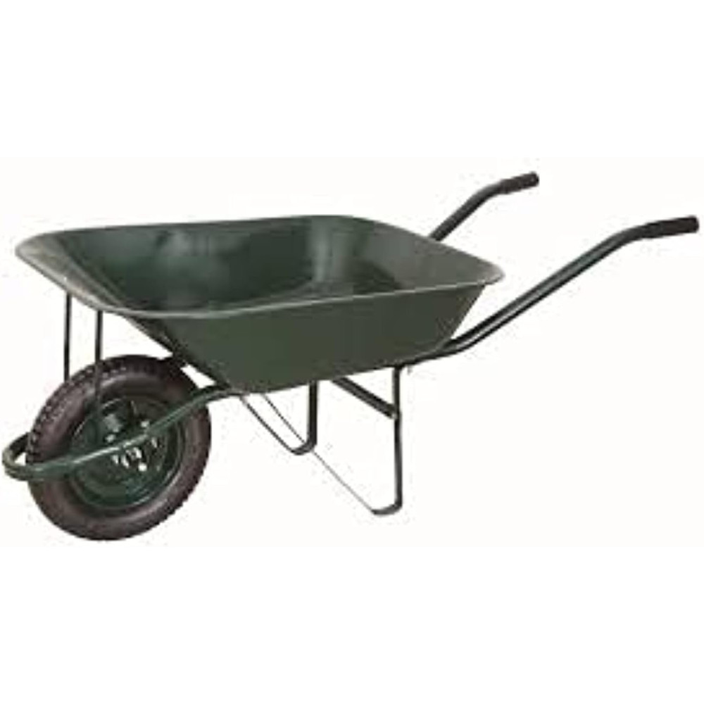 Abbasali Green Wheel Barrow, Used for Garden And Household Cleaning, with Air Wheel