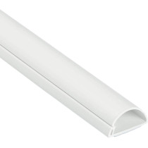 Abbasali White Cable Raceway On-Wall Cord Cover, 1 Meter Medium, Paintable Channel for Cable Management, 30mm x 15mm