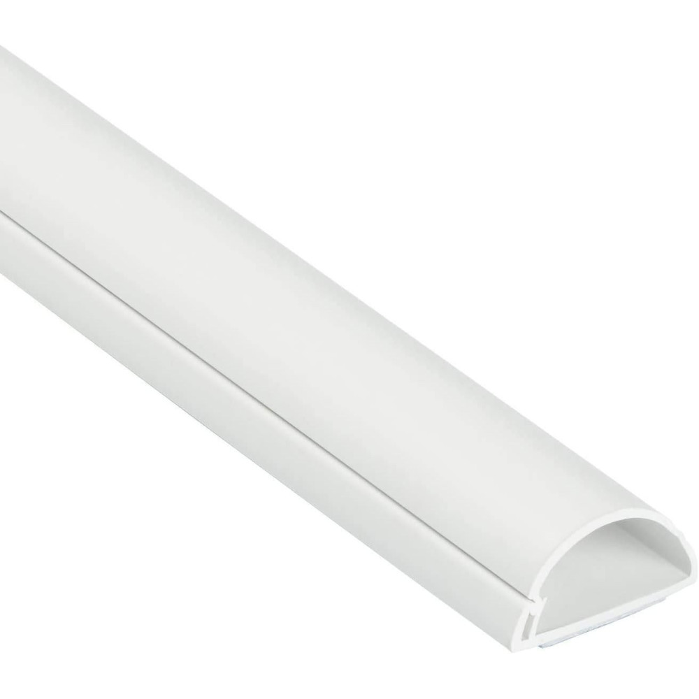Abbasali White Cable Raceway On-Wall Cord Cover, 1 Meter Medium, Paintable Channel for Cable Management, 30mm x 15mm