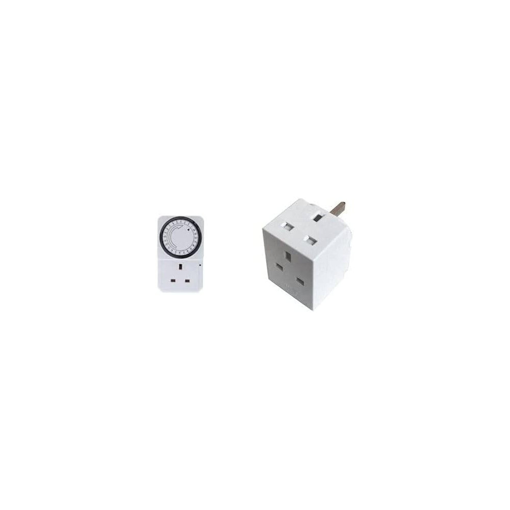 Abbasali 24 Hour Programmable Timer with Multiplug, Energy Saving and Convenient