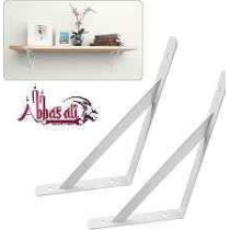 Abbasali Heavy Duty One Pair Shelf Brackets 9 Inch x 12 Inch, Floating Tripod Triangle L Brackets with Screwdriver for 90° Angle Wall-Mounted Shelves