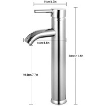 Abbasali Chrome Plated Wash Basin Mixer, Single Lever Deck Mounted Faucet for Hot And Cold Water