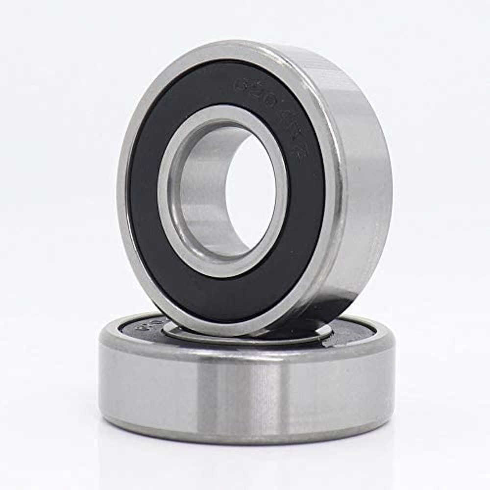 Abbasali 6204RS Ball Bearings, ABEC-3 Deep Groove 20x47x14mm, 2 Pcs for Replacing and Maintenance