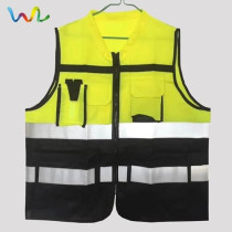 Abbasali Reflective Safety Vest with Pockets, 180 GSM Fabric, Style No. DLM, Size 3XL