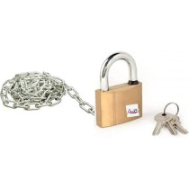 Abbasali 2-Meter GI Chain 8mm with 40mm Padlock Durable and Secure