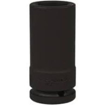 Abbasali Black Deep Socket 1/2 Inch 6-Point 15mm