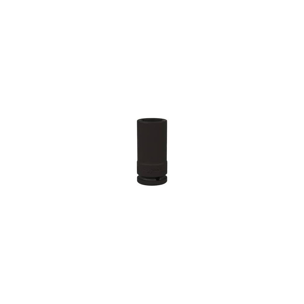 Abbasali Black Deep Socket 1/2 Inch 6-Point 15mm