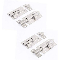 Abbasali 2 Inch Long Stainless Steel Door Padlock Sliding Latch Hasp Docking Connecting Bolt, 4pcs