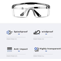 Jimmycloud Transparent Safety Goggles, Clear Lens