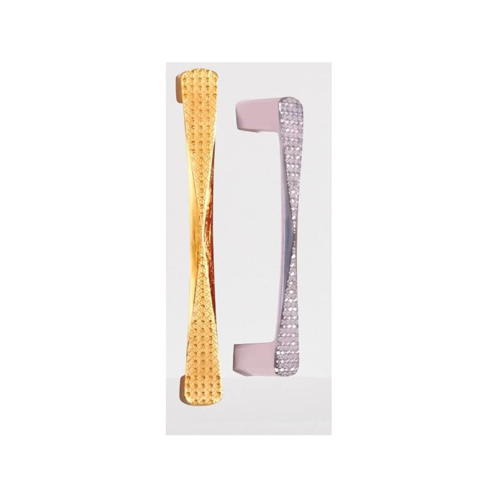 Abbasali Door Handles Crystal Kitchen Cupboard Cabinet Drawer Sets of 2 Pieces Model 6811-96, Gold