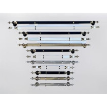 Abbasali Modern and Stylish Wooden and Glass Door Handles Sets of 2 Pieces Model P-Handle Funta 400mm, Black