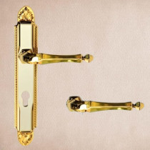 Abbasali Wooden Door Handle for Entrance and Interior Doors, Vega Plate Model