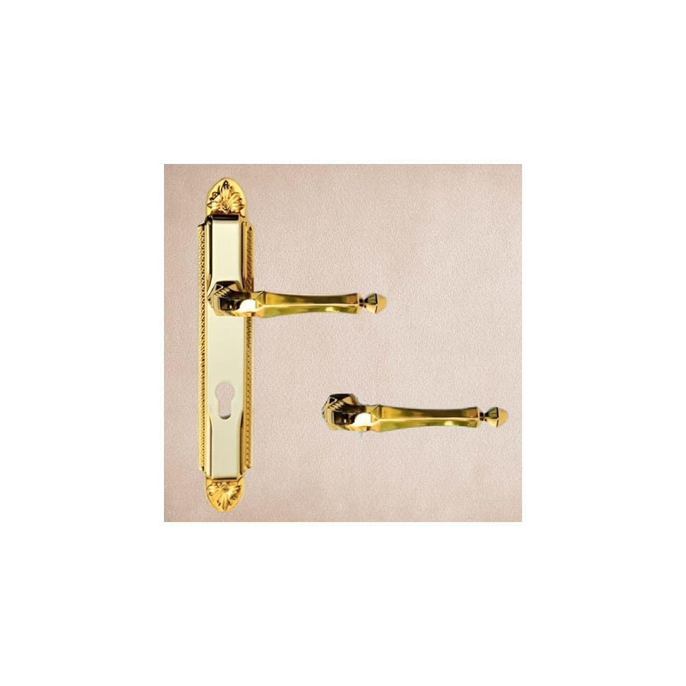 Abbasali Wooden Door Handle for Entrance and Interior Doors, Vega Plate Model