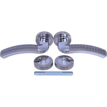 Generic Steel Door Handle AA-9611 SN CP, Durable and Stylish Design