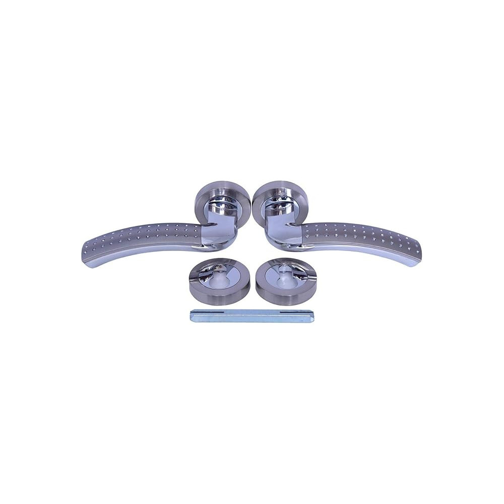 Generic Steel Door Handle AA-9611 SN CP, Durable and Stylish Design