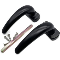 Generic Gulf Light Heavy Duty Black Aluminium Door Handle, 1 Set