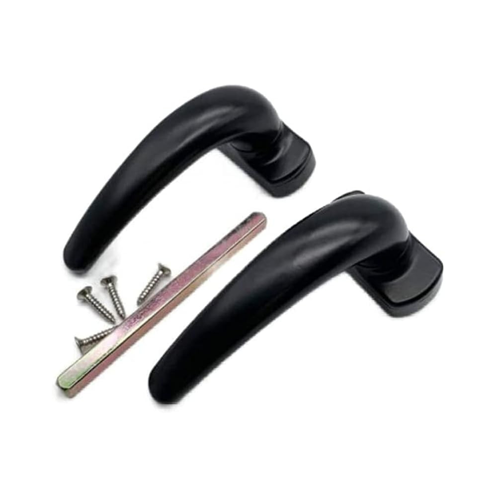 Generic Gulf Light Heavy Duty Black Aluminium Door Handle, 1 Set