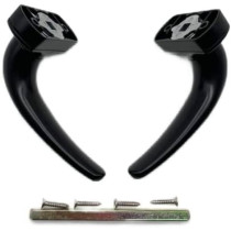 Generic Gulf Light Heavy Duty Black Aluminium Door Handle, 1 Set