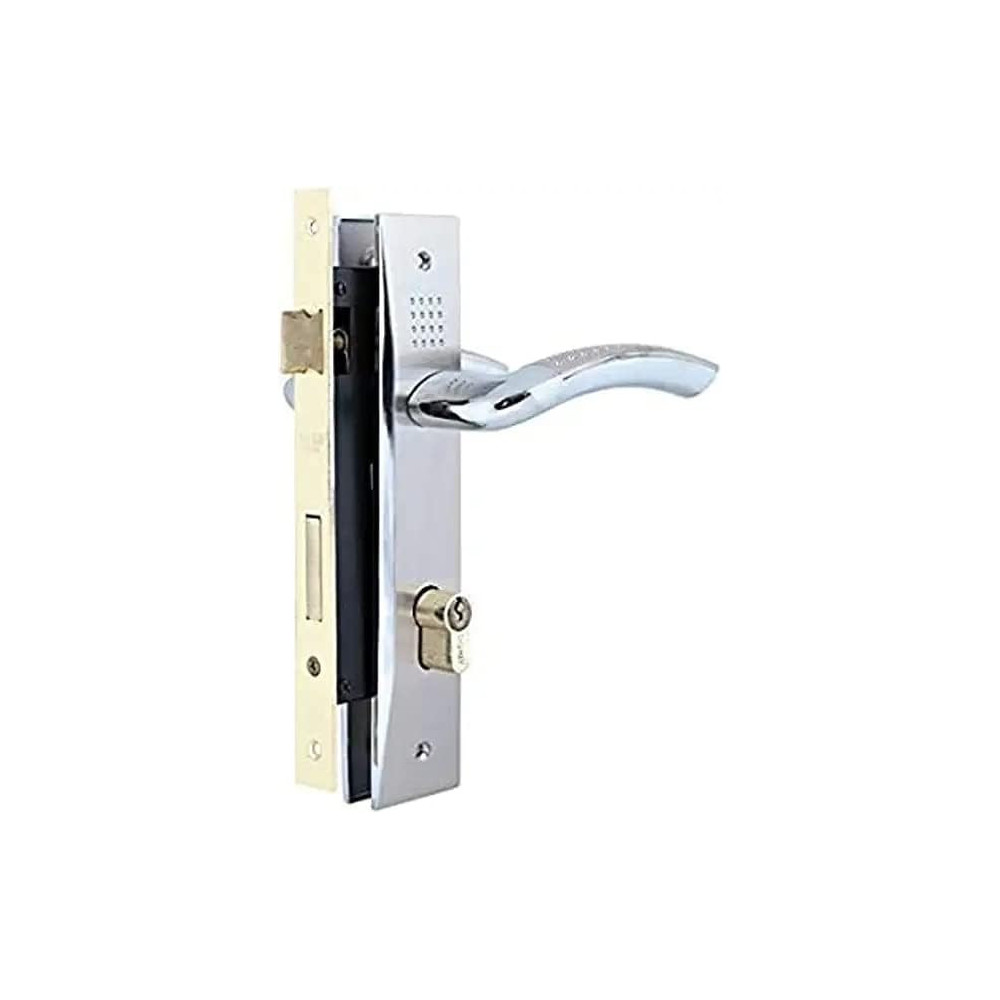 Abbasali Door Handle with Complete Lock and 3 Keys SN, Pack of 2
