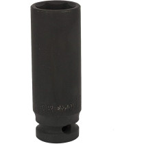 Abbasali Black Deep Socket 1/2 Inch 6PT, 19mm