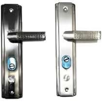 Abbasali Wooden Door Handle and Door Lock for Entrance and Interior Doors, Black