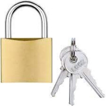 Generic Golden Padlock with 3 Keys, 50MM