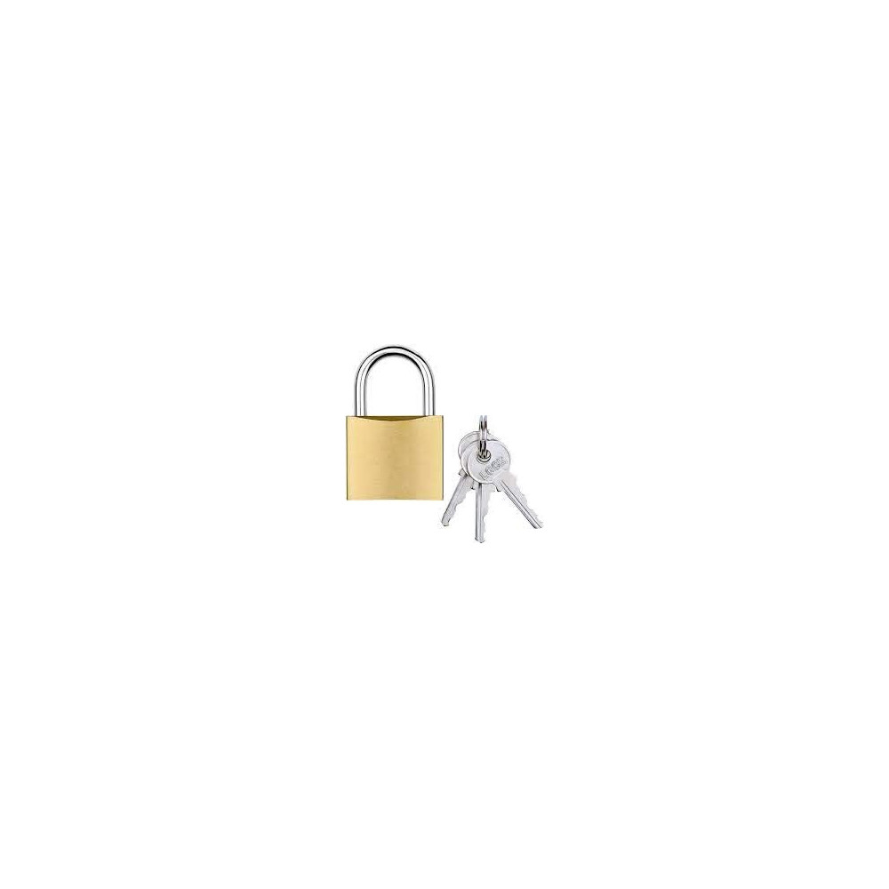 Generic Golden Padlock with 3 Keys, 50MM