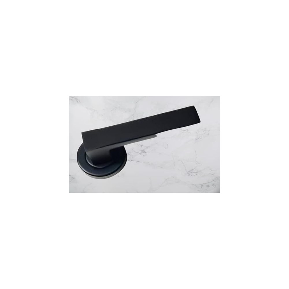 Abbasali Stylish and Modern Rozzet Door Handle Model ZAR-107, Black