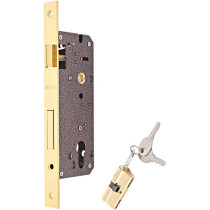 Abbasali Mortise Room Door Lock, Perfect Lock Body 85x45, Gold