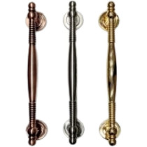 Abbasali Modern and Stylish Wooden and Glass Door Handles, Set of 2 Pieces, Model: PULL HANDLE 3004, 12 Inch, Gold