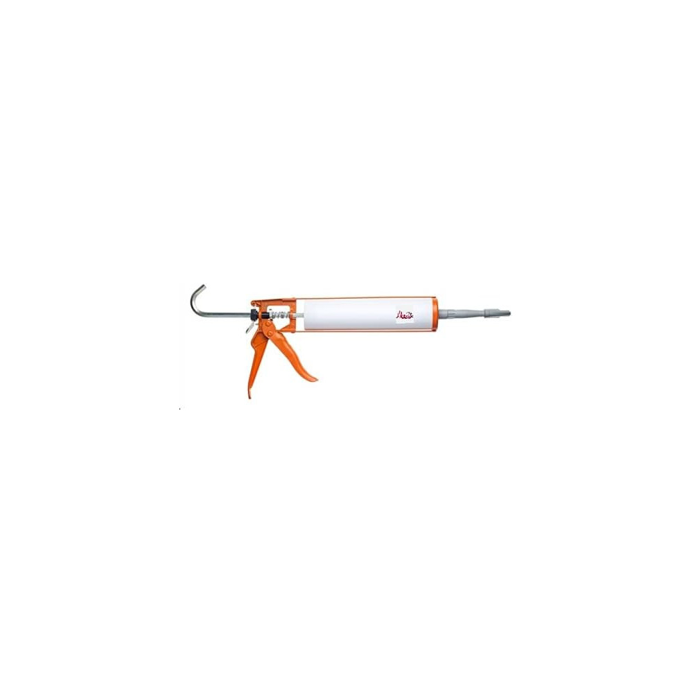 Abbasali Orange Silicone Glue Gun with Clear/White Silicone, Ideal for Bathroom, Door, and General Repairs